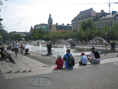 Fontän i Kungsträdgården i Stockholm