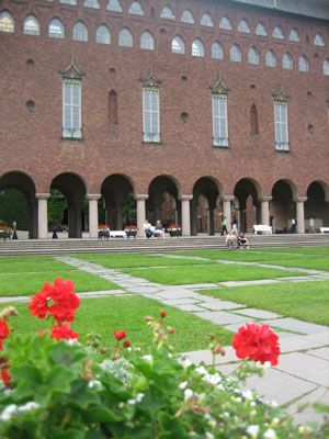 Nice park at Stadshuset in Stockholm